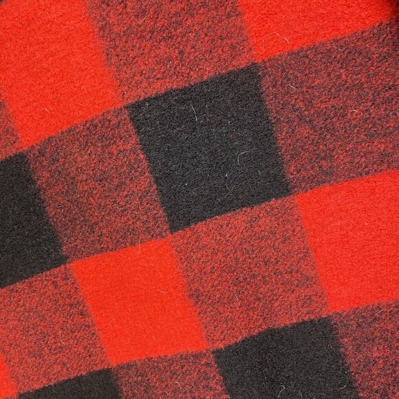 Pendleton Coat Mens Medium Wool Blend Buffalo Plaid Snap Front Crest Patch - Picture 15 of 16